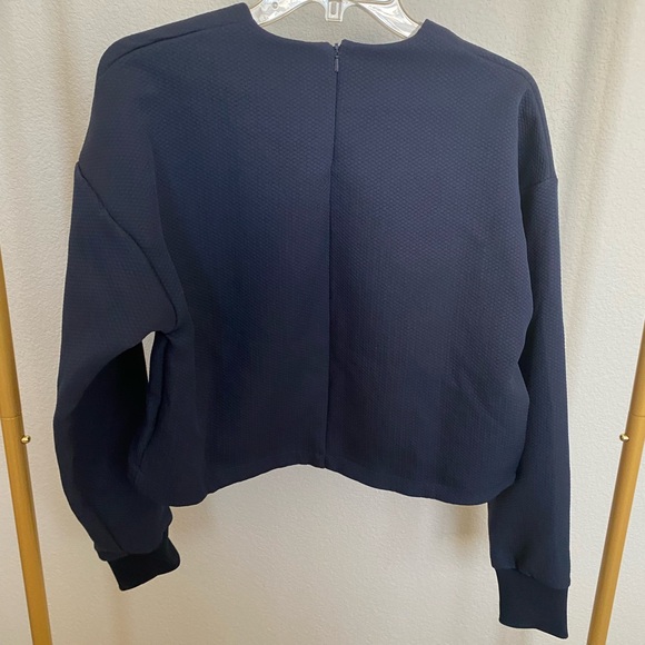 Adidas Navy Blue Thick Long Sleeve Top - Picture 3 of 6